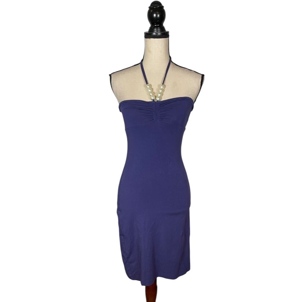NEW Moschino Swim Purple Faux Pearl Halter Bodycon Cover Up    Size: S